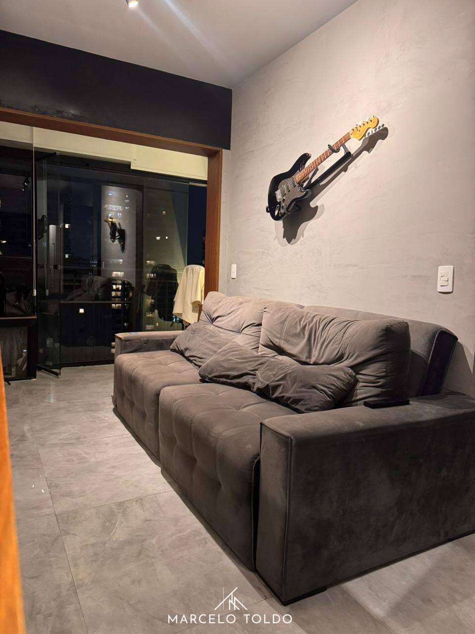 Sala com vista para a varanda - Apartamento à venda, no Nex One Ministro Ferreira Alves em São Paulo, Pompeia, com 1 quarto, 31m²