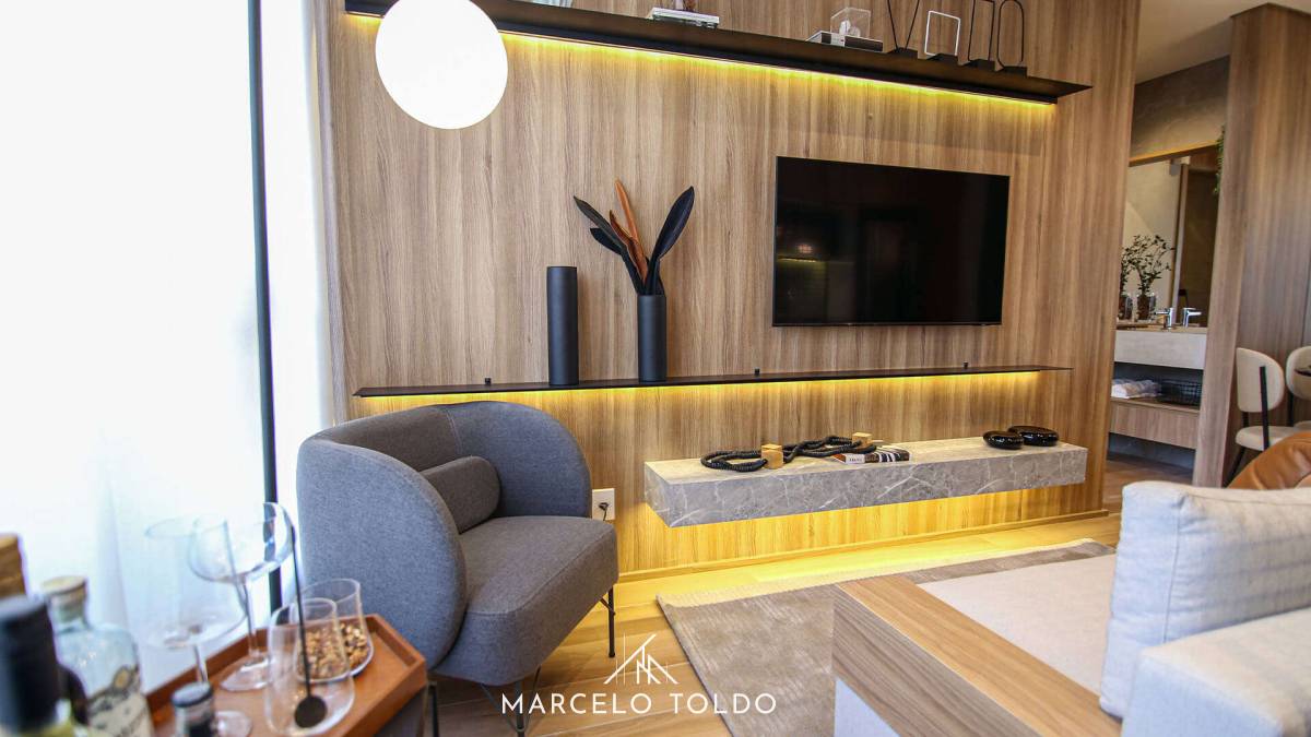 Living - Blue Home Resort Jockey, 1 dormitório com living ampliado no Butantã