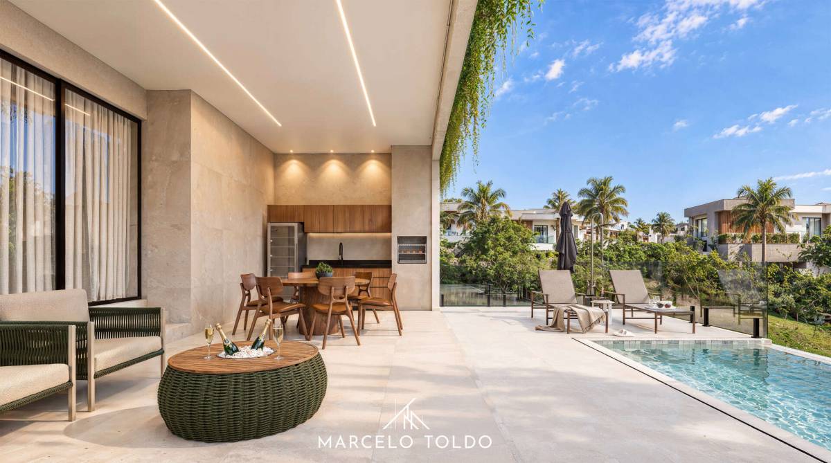 Área Gourmet - Casa de condomínio à venda, no Alphaville em Juiz de Fora, São Pedro, com 4 quartos, 369,00m²