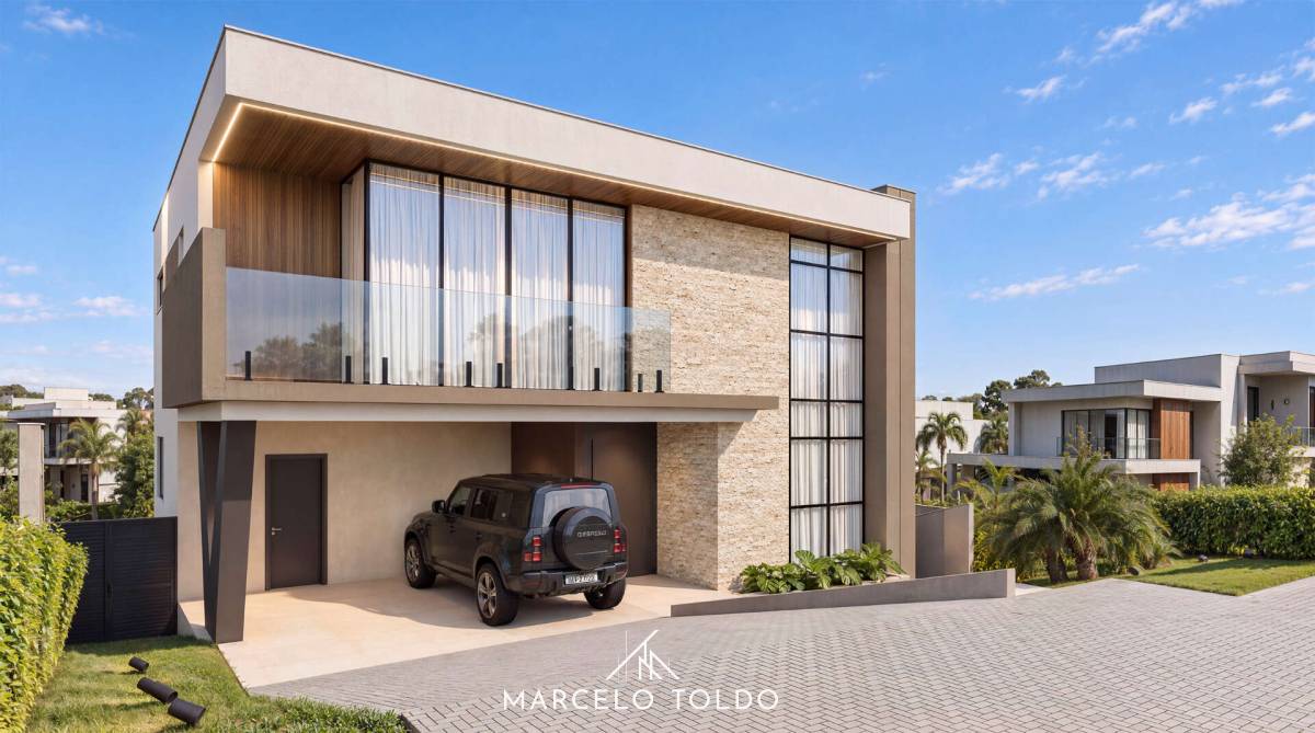 Fachada - Casa de condomínio à venda, no Alphaville em Juiz de Fora, São Pedro, com 4 quartos, 369,00m²